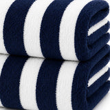 Plazatex Cabana Terry Cloth Stripe 80% Cotton 20% Polyester 2 Pack Beach Bath Towel