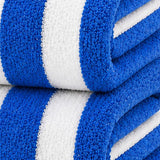 Plazatex Cabana Terry Cloth Stripe 80% Cotton 20% Polyester 2 Pack Beach Bath Towel