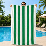 Plazatex Cabana Terry Cloth Stripe 80% Cotton 20% Polyester 2 Pack Beach Bath Towel
