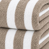Plazatex Cabana Terry Cloth Stripe 80% Cotton 20% Polyester 2 Pack Beach Bath Towel