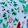 Plazatex 100% Polyester Red Cardinal Birds Nature Inspired Plush Throw Blanket 50" x 60" Blue