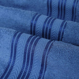 Plazatex 100% Premium Cotton Textured Border Ultra Soft Absorbent 12 Piece Bathroom Towel Set