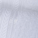 Plazatex 100% Premium Cotton Textured Border Ultra Soft Absorbent 12 Piece Bathroom Towel Set