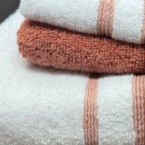 Plazatex Two Tone  Zero Twist 100% Cotton Soft & Absorbent 6 Piece Bathroom Towel Set