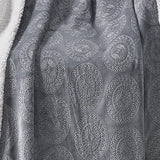 Plazatex Caesar Sherpa Decorative Super Soft Throw Blanket for Sleep/Decor 50" x 60" Grey