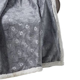 Plazatex Louvre Sherpa Decorative Super Soft Throw Blanket for Sleep/Decor 50" x 60" Grey