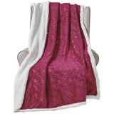 Plazatex Louvre Sherpa Decorative Super Soft Throw Blanket for Sleep/Decor 50" x 60" Burgundy