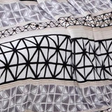 Plazatex Brexton plush Decorative Machine Washable Throw 50" x 70" Black,Grey & White