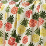 Plazatex Natural Pineapple All Season Plush Decorative Throw Blanket 50" x 70" Yellow