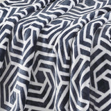 Plazatex Azmera plush Decorative Warm and Comfortable Machine Washable Throw 50" x 70" Black & White