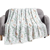 Plazatex Jas plush Decorative Warm and Comfortable Machine Washable Throw 60" x 70" White