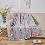 Plazatex All Star Soft & Cozy Glow in the Dark Throw Blanket Ideal for Bedroom & Living Room Decor 50"x60" Grey