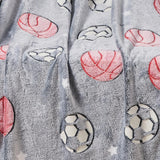Plazatex All Star Soft & Cozy Glow in the Dark Throw Blanket Ideal for Bedroom & Living Room Decor 50"x60" Grey