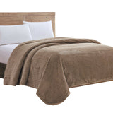 Plazatex Chevron Braided Stylish Soft Comfortable and Lightweight All Seasons Blanket Twin Taupe