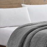 Plazatex Chevron Braided Stylish Soft Comfortable and Lightweight All Seasons Blanket Grey