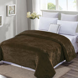 Plazatex Micro Plush Solid Parteen Soft Comfortable and Lightweight All Seasons Blanket Twin Chocolate