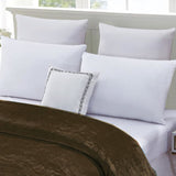 Plazatex Micro Plush Solid Parteen Soft Comfortable and Lightweight All Seasons Blanket Twin Chocolate