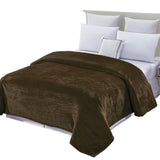 Plazatex Micro Plush Solid Parteen Soft Comfortable and Lightweight All Seasons Blanket Twin Chocolate