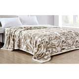 Plazatex Alaska Sherpa Machine Washable Warm and Comfortable Blanket Taupe
