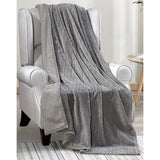 Plazatex Montana plush Decorative Warm and Comfortable Machine Washable Throw 50" x 60" Grey