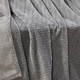 Plazatex Montana plush Decorative Warm and Comfortable Machine Washable Throw 50" x 60" Grey