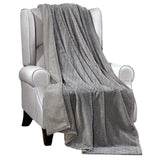 Plazatex Montana plush Decorative Warm and Comfortable Machine Washable Throw 50" x 60" Grey