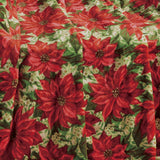 Plazatex Christmas plush Decorative Poinsettia Machine Washable Throw 50" x 60" Red