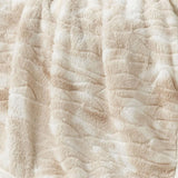 Plazatex Alaska Sherpa Decorative Super Soft Throw Blanket for Sleep/Decor 50" X 60" Beige