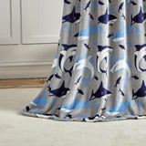 Plazatex Shark Plush Decorative All Season Plum Throw Blanket 50" x 60" Blue