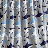 Plazatex Shark Plush Decorative All Season Plum Throw Blanket 50" x 60" Blue
