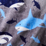 Plazatex Shark Plush Decorative All Season Plum Throw Blanket 50" x 60" Blue