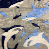 Plazatex Shark Plush Decorative All Season Plum Throw Blanket 50" x 60" Blue