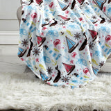 Plazatex Sea Life Plush Decorative All Season Plum Throw Blanket 50" x 60" Blue