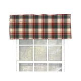 RLF Home Cabin Plaid Tailored 100% Cotton with Fully Lined 3" Rod Pocket Valnance for Windows 50" x 14" Forest