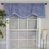 Arvana Cornice Style All Season 3" Rod Pocket Valance 50" x 17" Blue by RLF Home