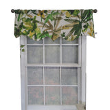 RLF Home Jungla Regal 100% Cotton with Fully Lined 3" Rod Pocket Valnance for Windows 50" x 17" Forest