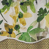 RLF Home Jungla Trimmed Glory 100% Cotton with Fully Lined 3" Rod Pocket Valnance for Windows 50" x 16" Forest