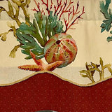 RLF Home Seabed Glory Window Treatment Valance 3" Rod Pocket 50" x 16" Oyster
