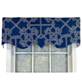 Knotty Regal Style All Season 3" Rod Pocket Valance 50" x 17" Blue by RLF Home