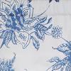 RLF Home Natalia Tailored Valance High Quality Window Treatment 3" Rod Pocket 50" x 14" Cyan Blue/White