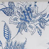 RLF Home Natalia Tailored Valance High Quality Window Treatment 3" Rod Pocket 50" x 14" Cyan Blue/White