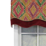 RLF Home Icicles Trimmed Glory 100% Cotton with Fully Lined 3" Rod Pocket Valnance for Windows 50" x 16" Multi