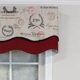 RLF Home Mason Trimmed Glory 100% Cotton with Fully Lined 3" Rod Pocket Valnance for Windows 50" x 16" Linen