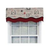RLF Home Mason Trimmed Glory 100% Cotton with Fully Lined 3" Rod Pocket Valnance for Windows 50" x 16" Linen