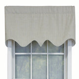 RLF Home R-Crosby Essential Solid Color Fabric Printed Regal Valance 3" Rod Pocket 50" x 17" Sand
