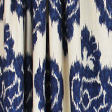 RLF Home Flame Large Damask Flame Design Pair Of Lined Panels 3" Rod Pocket (Pair) Navy Blue/Ivory
