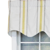 RLF Home Lemon Stripe Regal  100% Cotton with Fully Lined 3" Rod Pocket Valnance for Windows 50" x 17" Cream