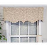 RLF Home Modern Design Classic Cascades Regal Style Window Valance 50" x 17" Ivory