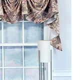 RLF Home Modern Design Monte Cristo Victory Swag 3-Scoop Window Valance 50" x 25" Gray