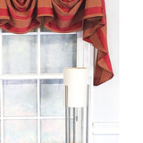 RLF Home Luxurious Modern Design Ribbon Stripe Victory Swag 3-Scoop Window Valance 50" x 25"